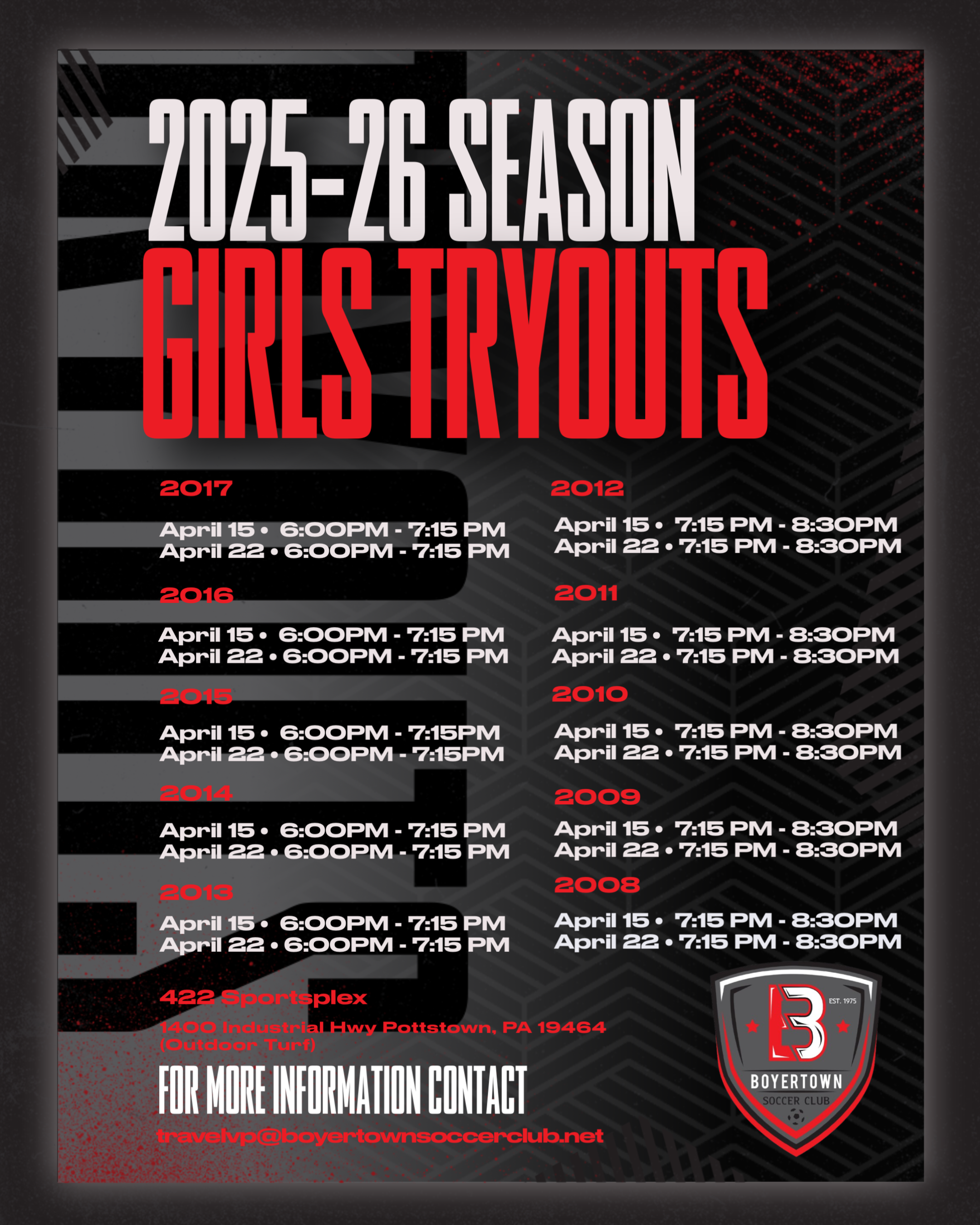 Updated flyer 2025_26 Girls Tryouts 2_19_25